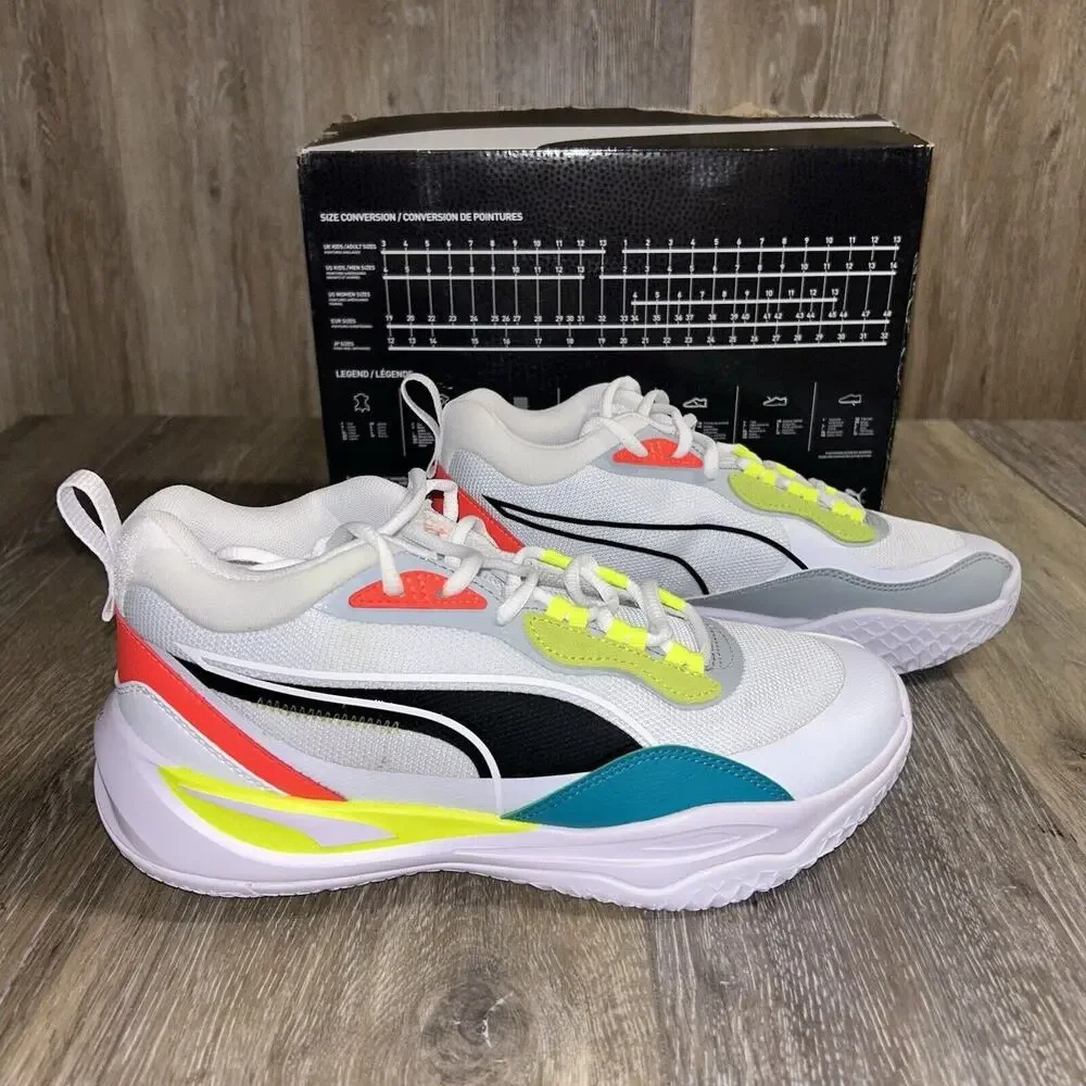 NEW Puma 37757202 Mens US Size 7.5 Playmaker Pro Basketball Sneaker Shoes White